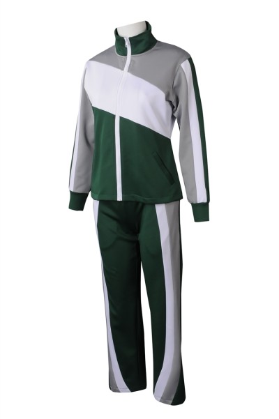 WTV174 Made Women's Wear Contrast Sport Suit Design Drawstring Waist Sport Suit Sport Suit Exclusive 100% Polyester  45 degree